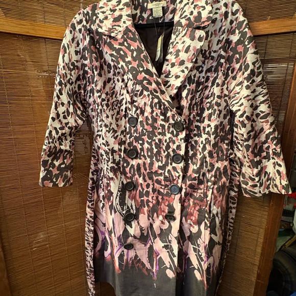 Vertigo Paris Pink and Black Animal Print Coat - Picture 2 of 5